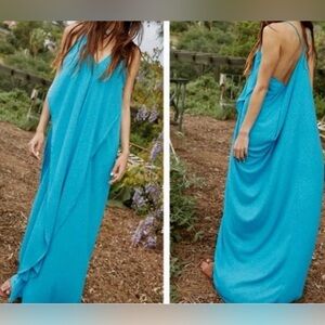 Free People Beach Light Blue Maxi Dress
